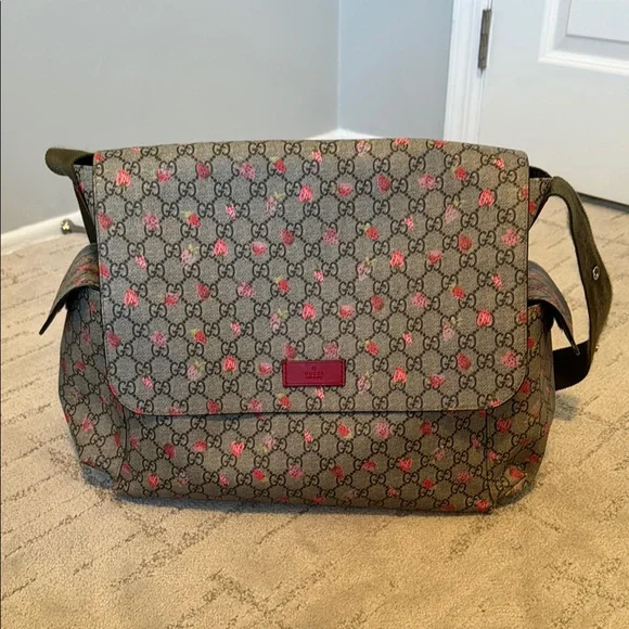 Gucci limited edition, strawberries diaper bag
